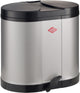 Poubelle éco-collecteur Wesco | 30 litres | poubelle à pédale duo (2x15 litres) | métal - argent | tri des déchets - fabriqué en Allemagne