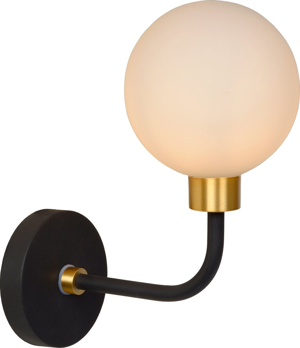 Lucide berend - applique salle de bain - 1xg9 - ip44 - noir