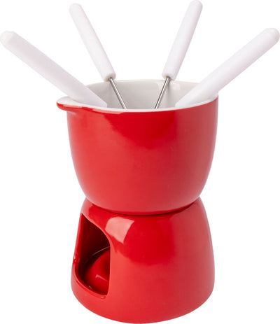 Fondue au chocolat tendance cosy - porcelaine - ø 11,5cm - rouge