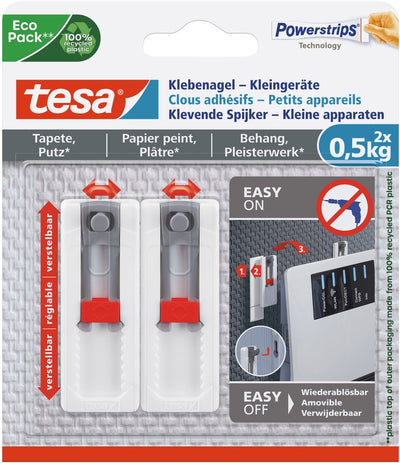 Tesa 1063384 - ® clou adhésif - application, papier peint et adhésif 0,5kg | 8 pièces