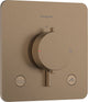 Hansgrohe ecostat confort q - thermostat intégré - 2 fonctions - thermostat de douche - combinaison de sécurité en1717 - bronze brossé