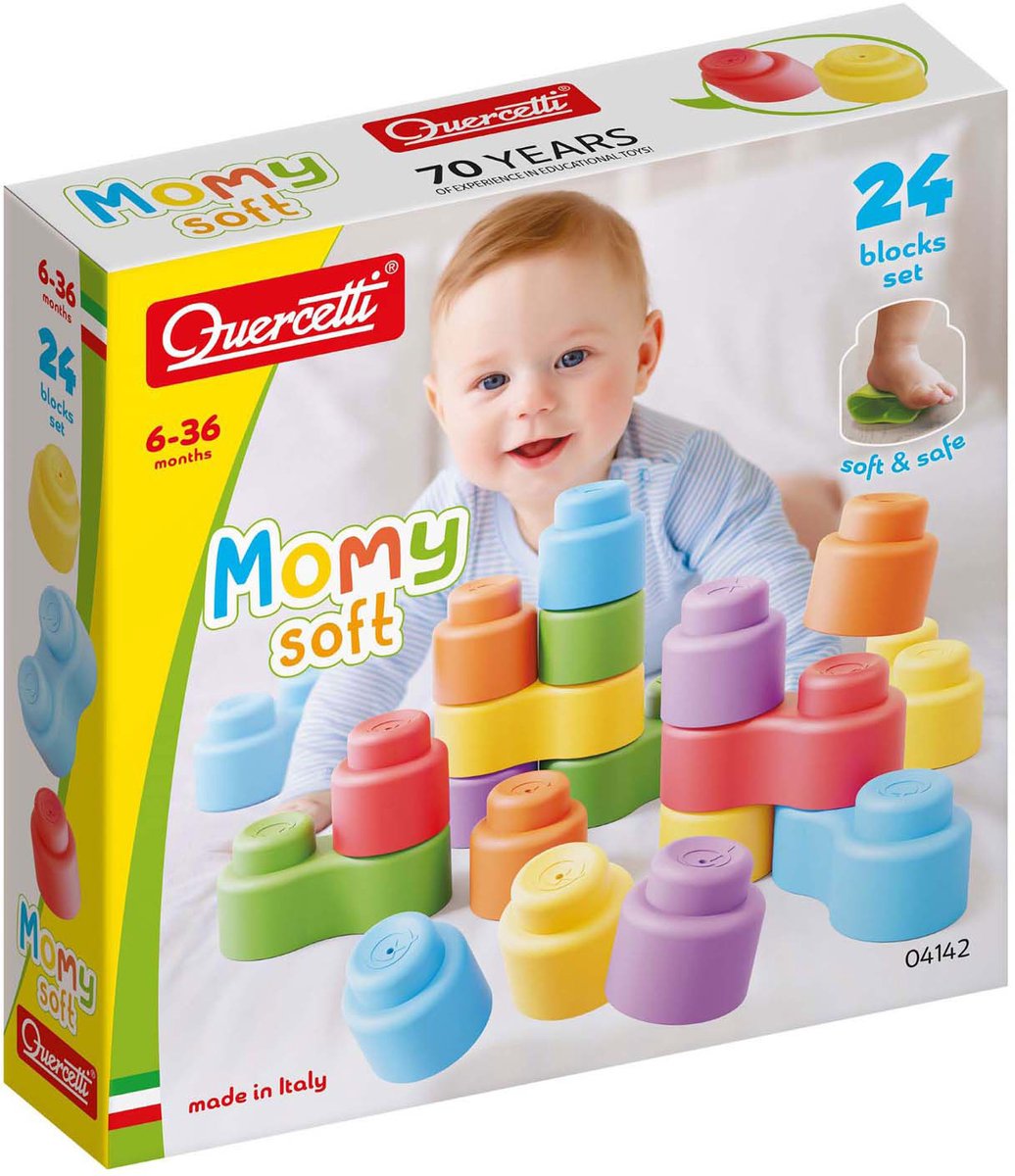 Quercetti Momy Soft Buildat Blocs, 24dlg.