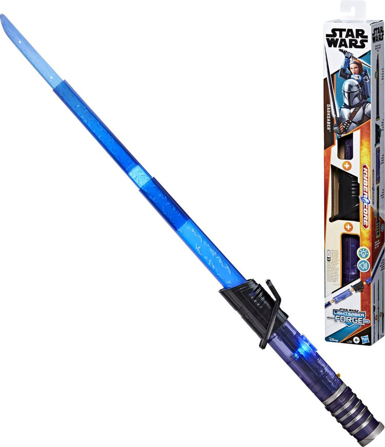 Hasbro star wars sabre laser forge kyber core darksaber, sabre laser électronique personnalisable