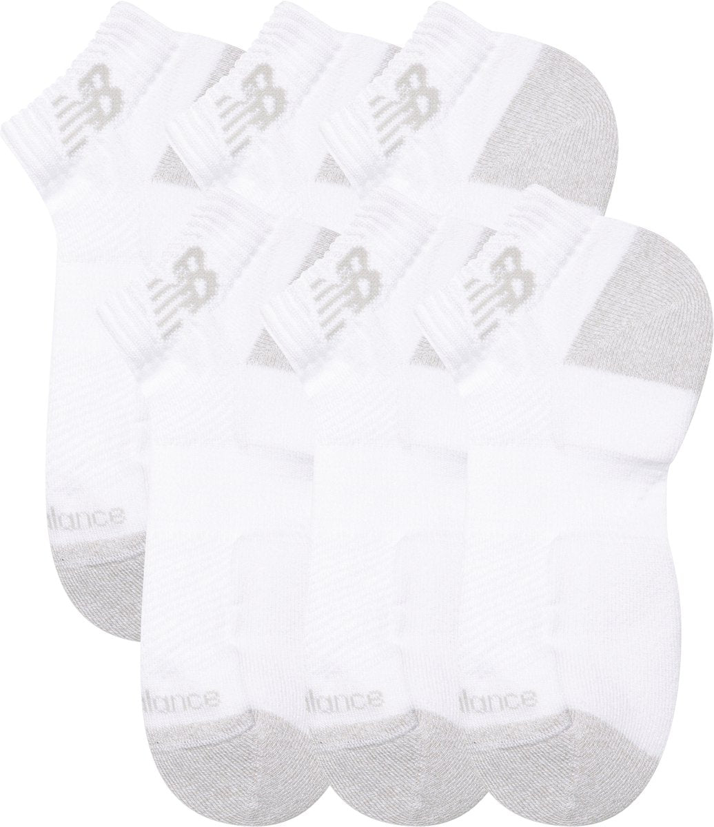 New balance active low cut chaussettes 6 pack chaussettes de sport unisexes - blanc