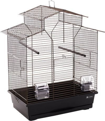 Cage à perruches Flamingo numfor 1 bronze noir