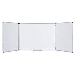 Tableau blanc pliable bi-office trio maya blanc