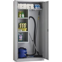 Armoire à balais cm180c7035 gris 80 x 50 x 180 cm