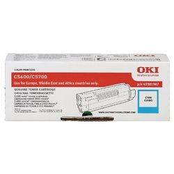 Cartouche jet d'encre et toner oki 43381907 cyan 2 000 pages