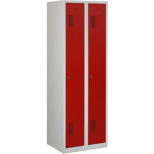 Armoire nh 180-2.2 gris, rouge 600 x 500 x 1.800 mm