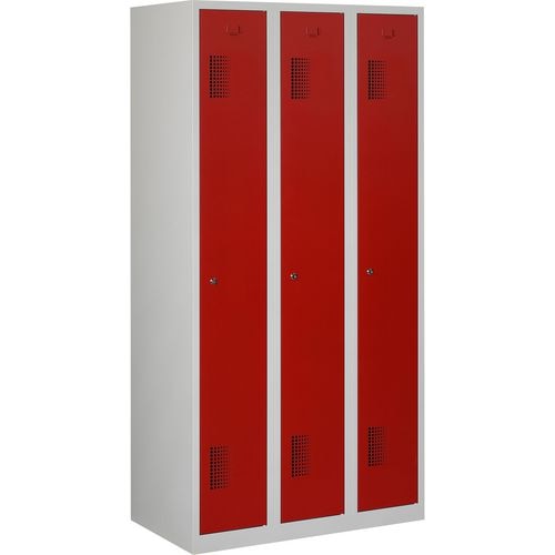 Armoire nh 180-3.3 gris, rouge 900 x 500 x 1.800 mm