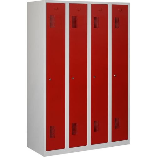 Armoire nh 180-4.4 gris, rouge 1 200 x 500 x 1 800 mm