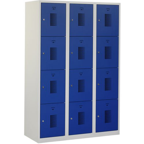Casier nht 180-3.12 gris, bleu 1 200 x 500 x 1 800 mm