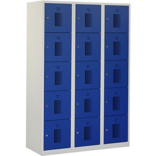 Casier nht 180-3.15 gris, bleu 1 200 x 500 x 1 800 mm