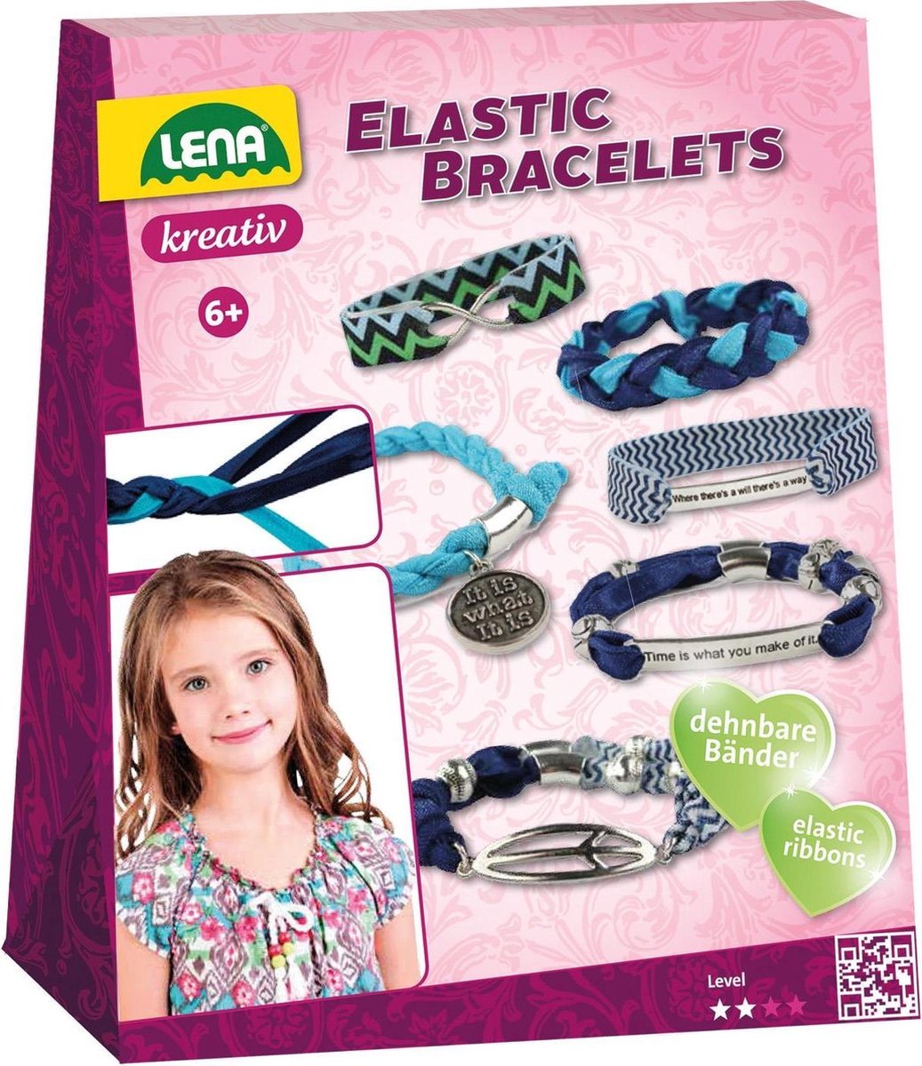 Lena fabrique tes propres bracelets filles polyester bleu 24 pièces
