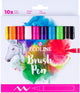 Bruynzeel Ecoline Brush Brush Pen Set transparent, 10 couleurs