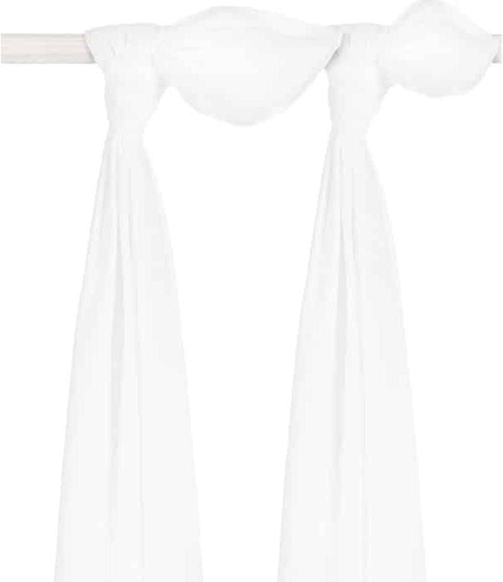 Jollein tissu multi hydrophile basic 115x115cm - blanc - 2 pièces