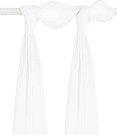Jollein tissu multi hydrophile basic 115x115cm - blanc - 2 pièces