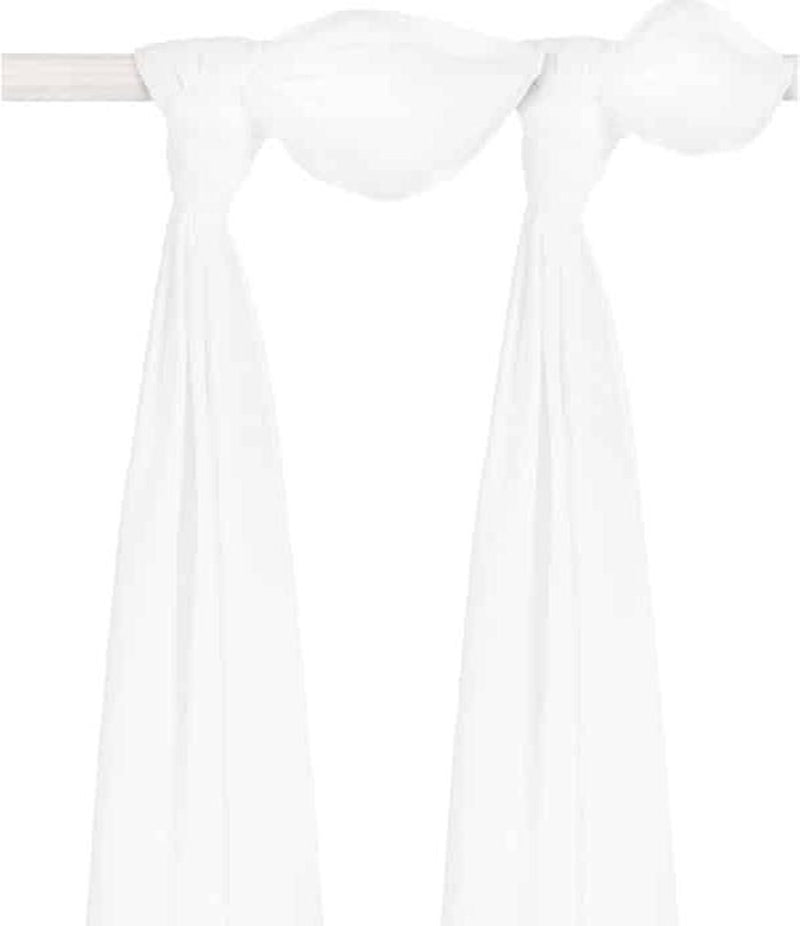 Jollein tissu multi hydrophile basic 115x115cm - blanc - 2 pièces