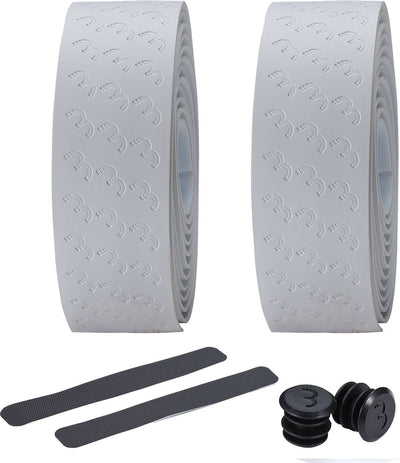 Bbb cycling guidoline vélo de course - meilleure adhérence et absorption des chocs - longueur : 200 cm - épaisseur : 2,5 mm - y compris les capuchons de guidon - blanc - ruban de guidon en gel ultraribbon bht-15g