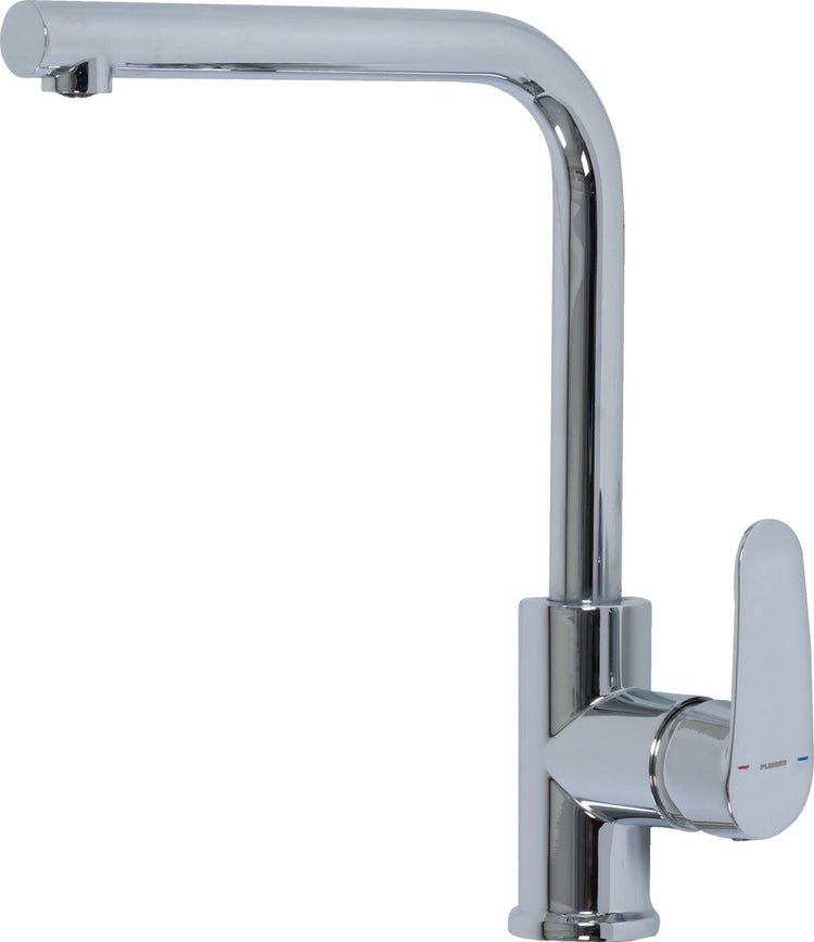 Robinet de cuisine Plieger dour - 1 trou - commande latérale - chrome