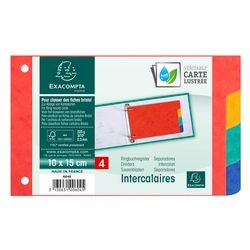 Onglets exacompta 604e gamme de couleurs 100 x 150 mm