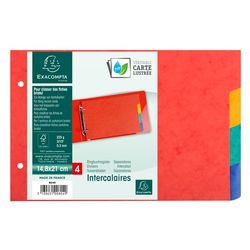 Onglets exacompta 804e gamme de couleurs 121 x 148 mm