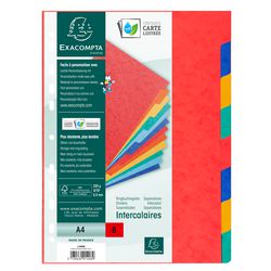Onglets exacompta 1408e a4 gamme de couleurs