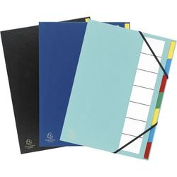 Dossier de tri exacompta 55320e assortiment de couleurs a4