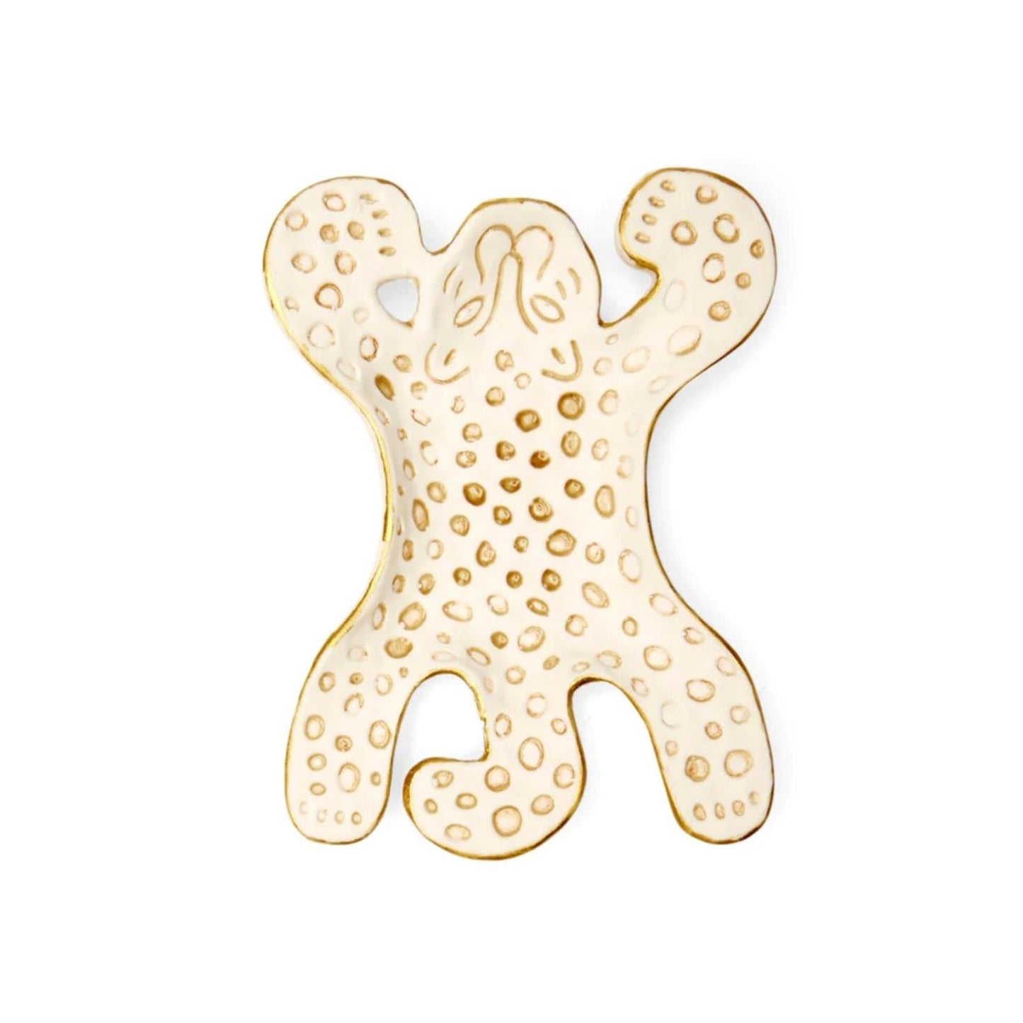 Bol décoratif léopard blanc 13cm