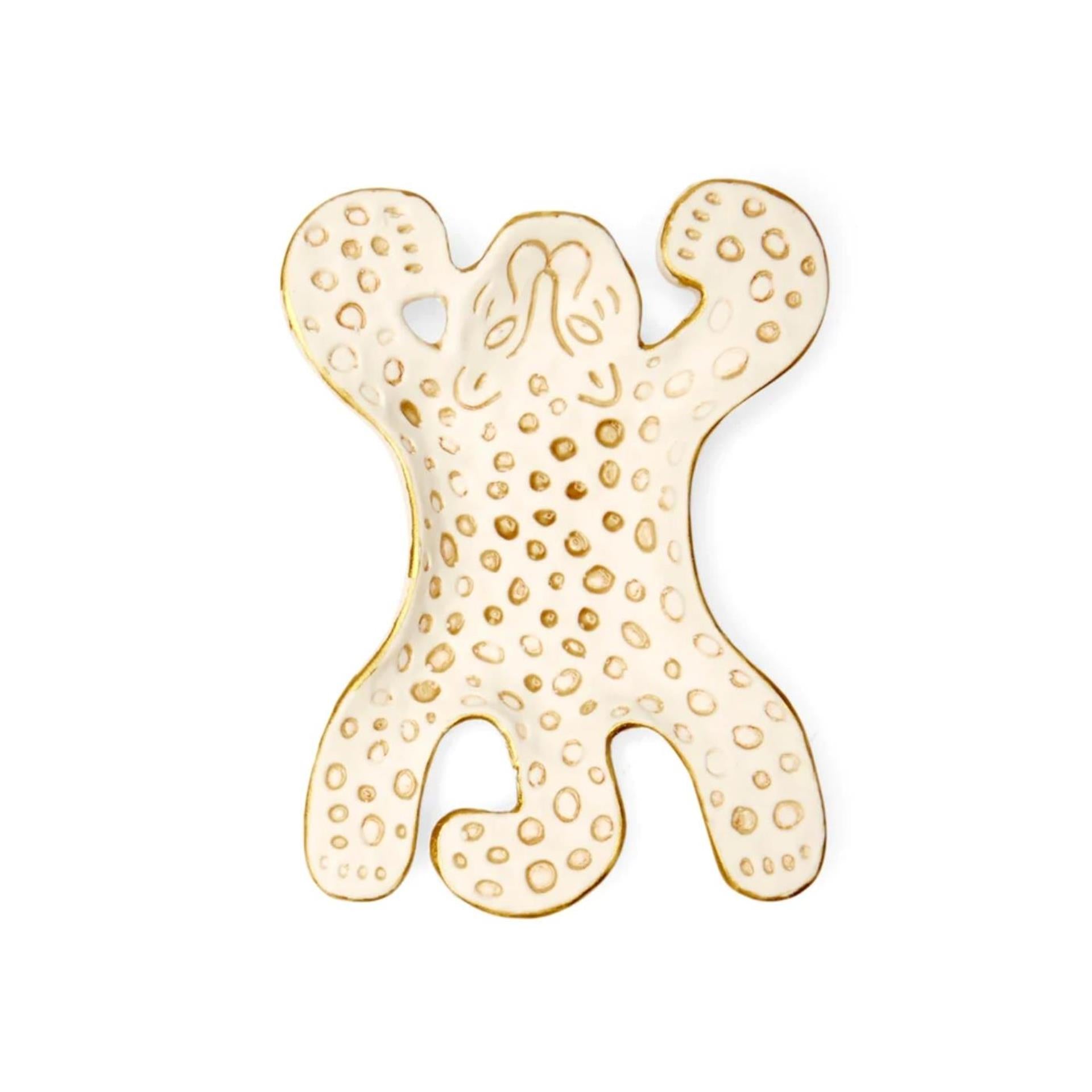 Bol décoratif léopard blanc 13cm