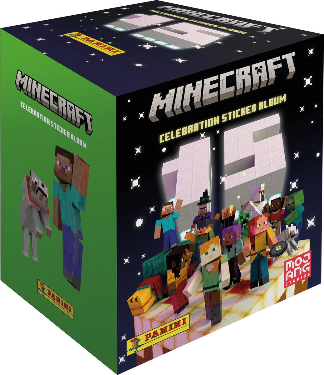 Panini minecraft 3 - affichage booster d'autocollants - autocollants minecraft