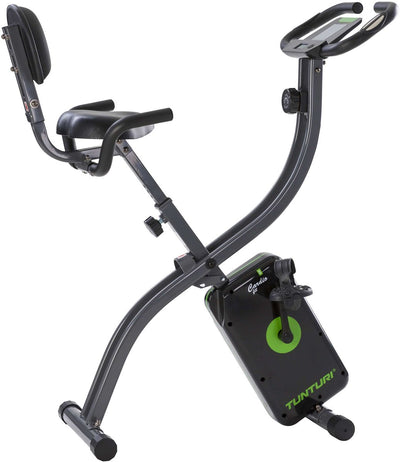 Vélo Tunturi cardio fit b25 x - vélo d'appartement avec dossier - vélo de fitness pliable - 8 niveaux de résistance - support pour tablette