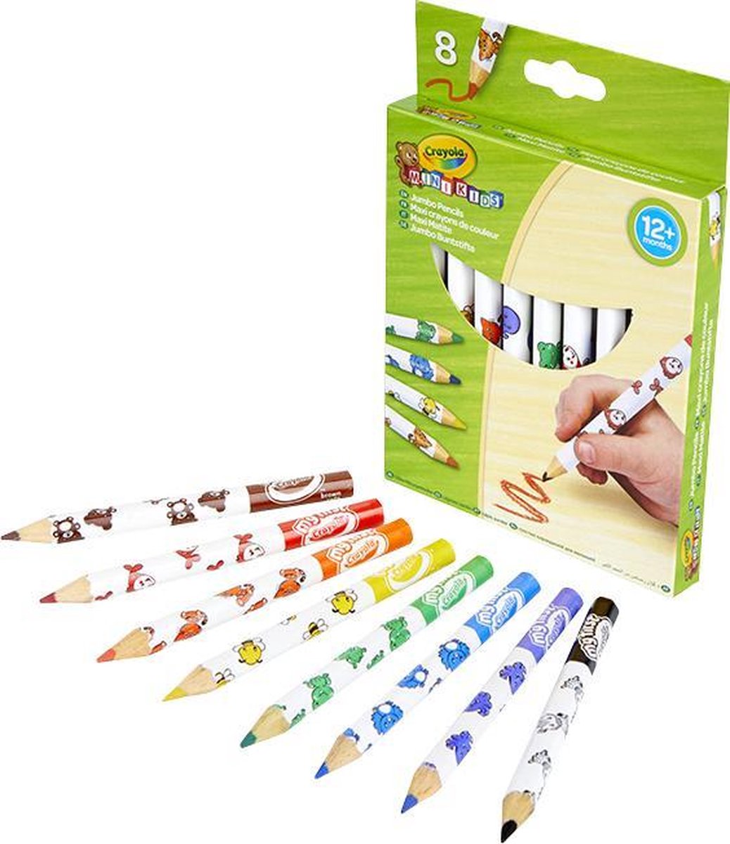 Crayola Mini Kids - Crayons de couleur épaisse, 8e.