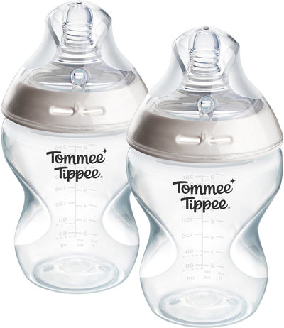 Biberons Tommee Tippee Natural Start - lot de 2 biberons 260 ml - faible débit - 0m+
