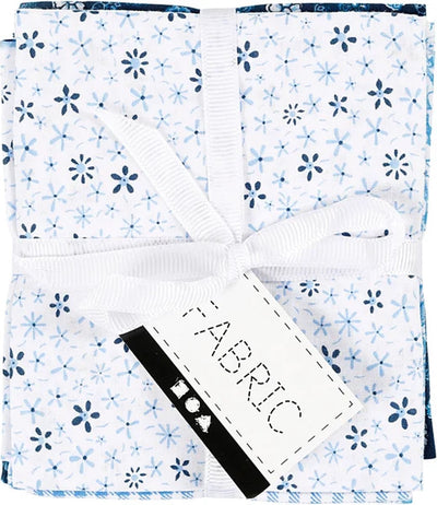 Fabric de patchwork bleu 45x55cm, 4st.