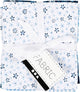 Fabric de patchwork bleu 45x55cm, 4st.
