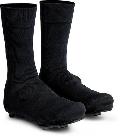 Gripgrab - Couvre-chaussures de cyclisme imperméables tricotés Flandrien Couvre-chaussures de vélo de course tricotés imperméables - unisexe - noir - taille XL (45-47)