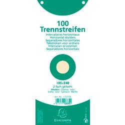Geperforeerde karton tabbladen exacompta 1200 beige 105 x 240 mm