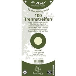Onglets en carton perforé exacompta 1200 bleu 105 x 240 mm