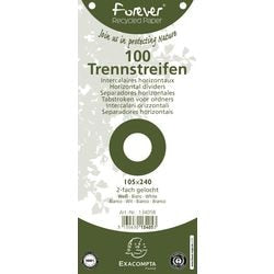 Onglets en carton perforé exacompta 1200 blanc 105 x 240 mm