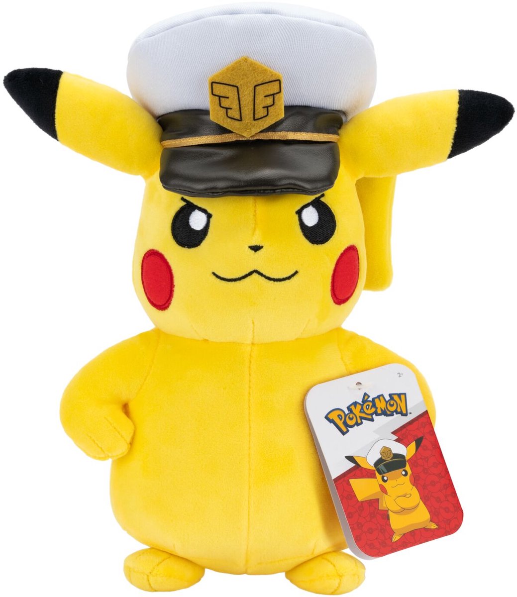Pokémon Jazwares - peluche 20cm - capitaine pikachu
