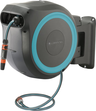 Gardena boîte à tuyau murale enroulable l (turquoise) 30 m - ø 11 mm