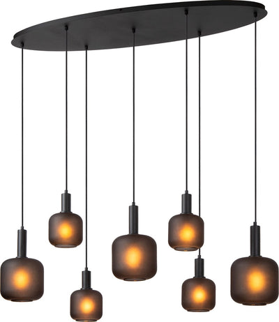 Lucide eloise - suspension - 7xe27 - noir