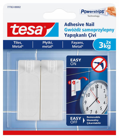Tesa - clou autocollant - pour carrelage - capacité de charge 3kg