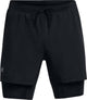 Under Armour UA Launch 5'' 2-in-1 Shorts-BLK Pantalon de sport pour hommes - Noir - Réfléchissant