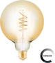 Lampe LED Eglo - E27 - ø 9,5 cm - G95 - ambre - 2000k - dimmable