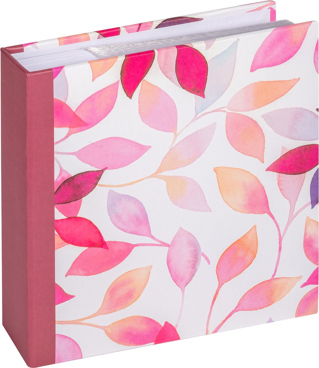 Walther me-363-r season - album mémo - format 22 x 22 cm - pages blanches - 200 photos 10x15 cm - rouge