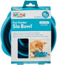 Outward hound fun feeder - bol de nourriture pour chien anti-gobble - 6 couleurs et 3 tailles - bol lent recommandé par le vétérinaire - moyen mini - bleu