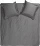 Housse de couette Cendrillon dimanche - extra large - satin - 260x200 220 cm - anthracite