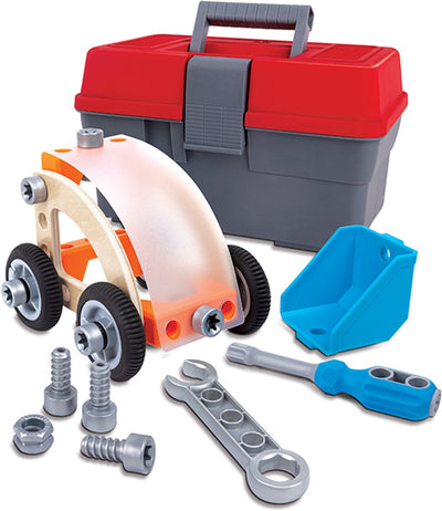Voitures de construction Hape dans une boîte de rangement - - à partir de 3 ans